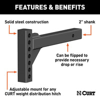 CURT Qualifies for Free Shipping CURT Weight Dist Hitch Shank 2