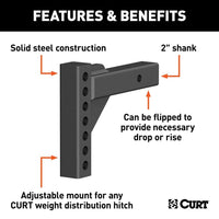 CURT Qualifies for Free Shipping CURT Weight Distribution Hitch Shank 2