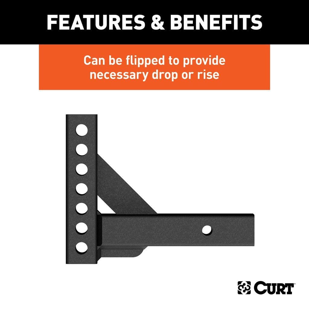 CURT Qualifies for Free Shipping CURT Weight Distribution Hitch Shank 2" Receiver 8" L 2" Drop 6" Rise #17100