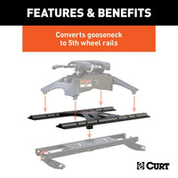 CURT Truck Freight - Not Qualified for Free Shipping CURT X5 Gooseneck to 5th Wheel Adapter for B&W Hitches 20K #16310