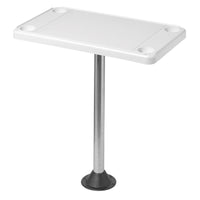 DetMar Qualifies for Free Shipping DetMar Ivory Rectangular Table Kit #12-1107C