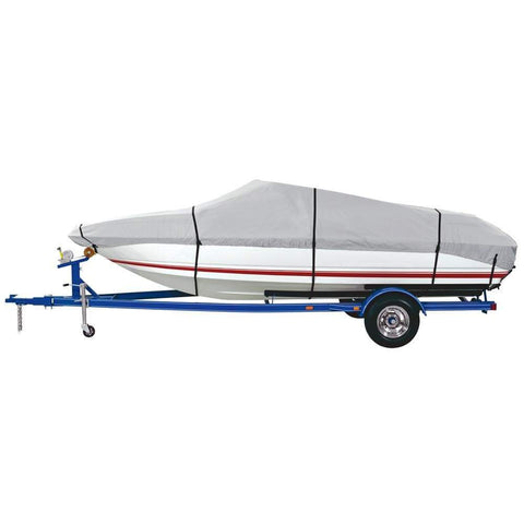 Dallas Manufacturing Qualifies for Free Shipping DMC 600 Denier Grey Universal Boat Cover Model D 17'-19' #BC3121D