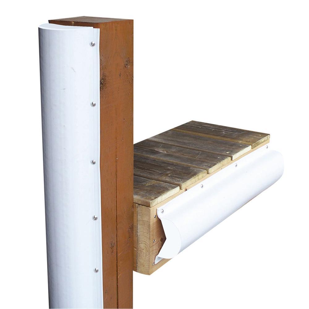 Dock Edge Qualifies for Free Shipping Dock Edge Piling Bumper One End Capped 6' White #1020-F