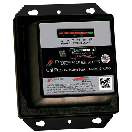 Dual Pro Qualifies for Free Shipping Dual Pro PS1 Auto 15a 1-Bank Lithium/AGM Battery Charger #PS1AUTO