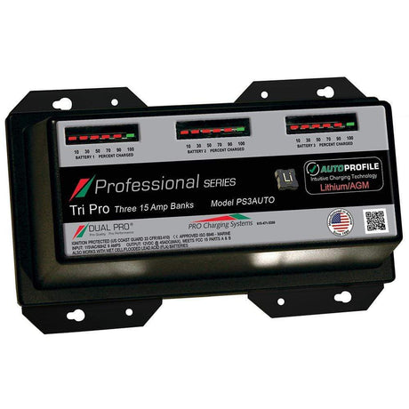 Dual Pro Qualifies for Free Shipping Dual Pro PS3 Auto 15a 3-Bank Lithium/AGM Battery Charger #PS3AUTO