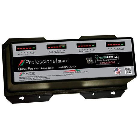 Dual Pro Not Qualified for Free Shipping Dual Pro PS4 Auto 15a 4-Bank Lithium/AGM Battery Charger #PS4AUTO