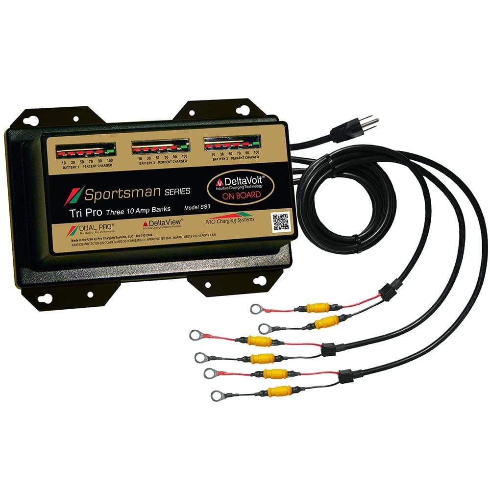 Dual Pro Qualifies for Free Shipping Dual Pro Sportsman Series 30a 3-Bank Battery Charger #SS3