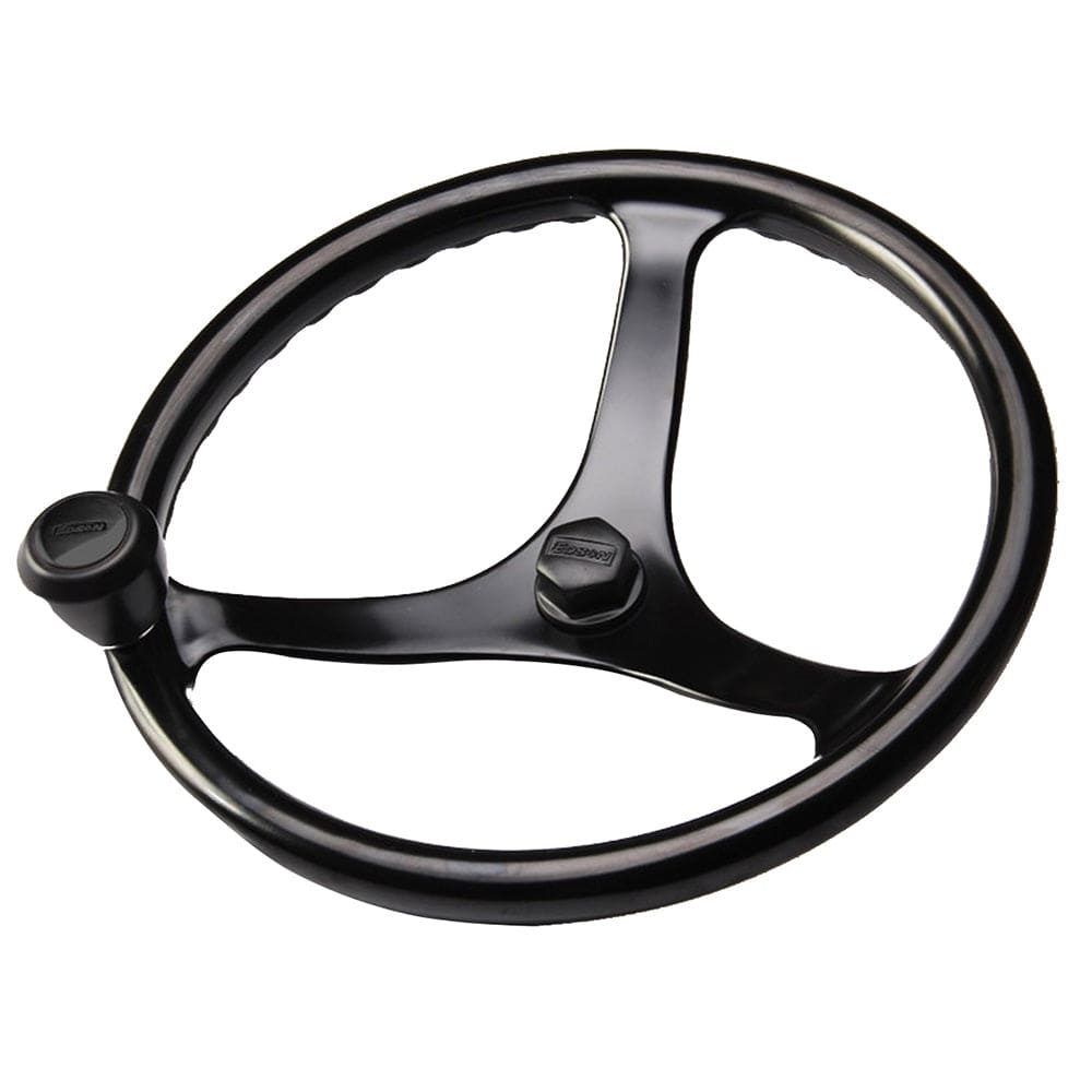 Edson Marine Qualifies for Free Shipping Edson Power Wheel Black with Black Nut & Black Knob 14.5" #1710BL-14B-KIT