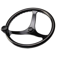 Edson Marine Qualifies for Free Shipping Edson Power Wheel Black with Black Nut & Black Knob 14.5