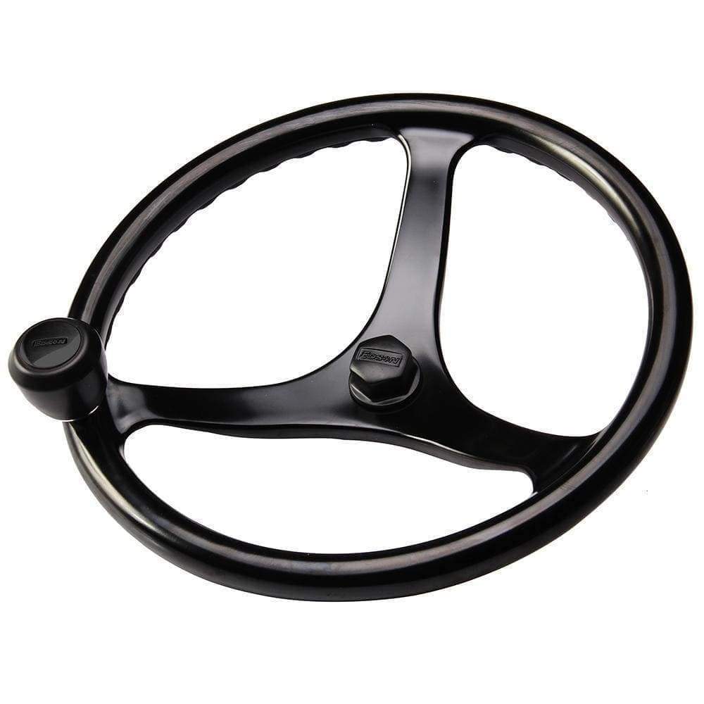 Edson Marine Qualifies for Free Shipping Edson Power Wheel Black with Black Nut & Black Knob #1710BL-13B-KIT