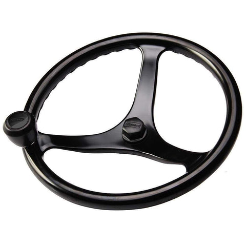 Edson Marine Qualifies for Free Shipping Edson Power Wheel Black with Black Nut & Black Knob #1710BL-13B-KIT
