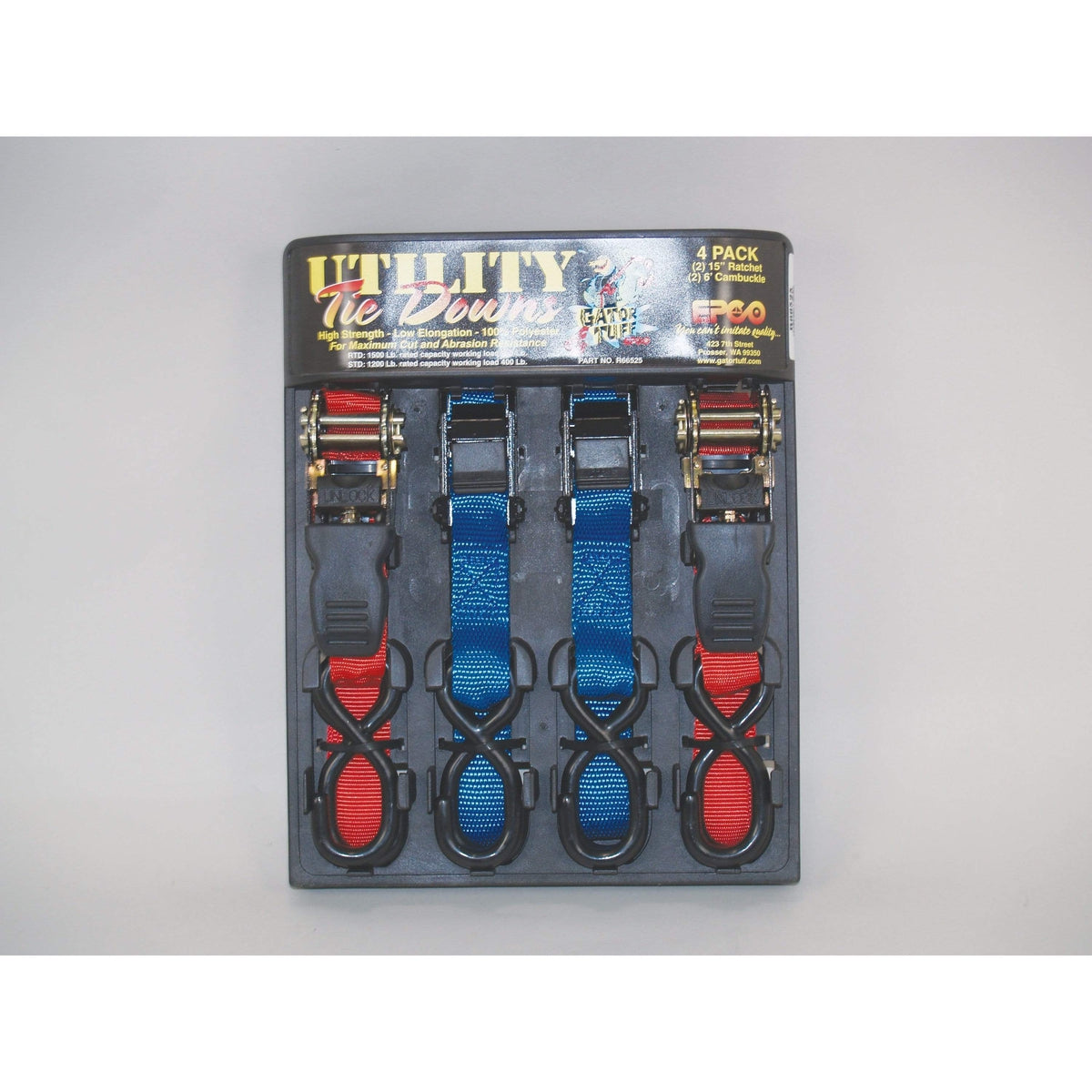 Epco Gator Tuff Tie-Down Ratchet and Cambuckle Strap Set #R66525