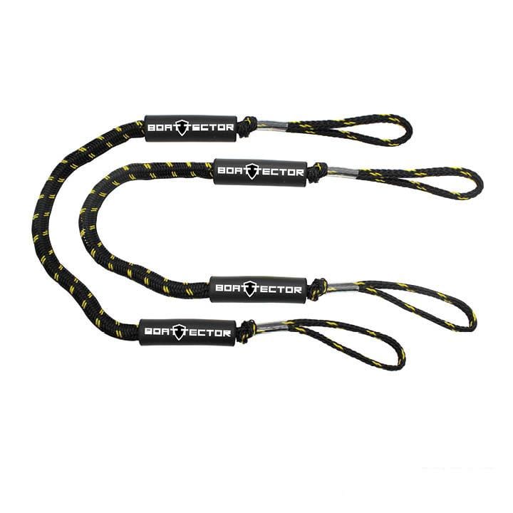 Extreme Max BoatTector Bungee Dock Line 2-pk 4' Black/Gold #3006.2729