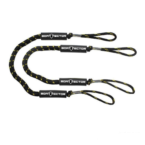 Extreme Max BoatTector Bungee Dock Line 2-pk 4' Black/Gold #3006.2729
