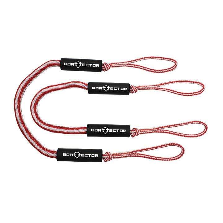Extreme Max BoatTector Bungee Dock Line 2-pk 4' Red/White #3006.2732