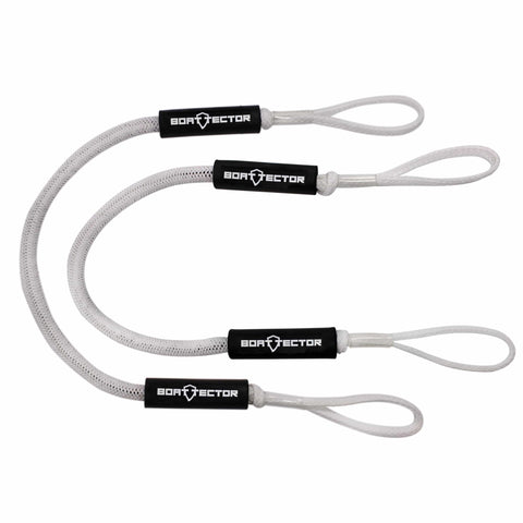 Extreme Max BoatTector Bungee Dock Line 2-pk 4' White #3006.2565