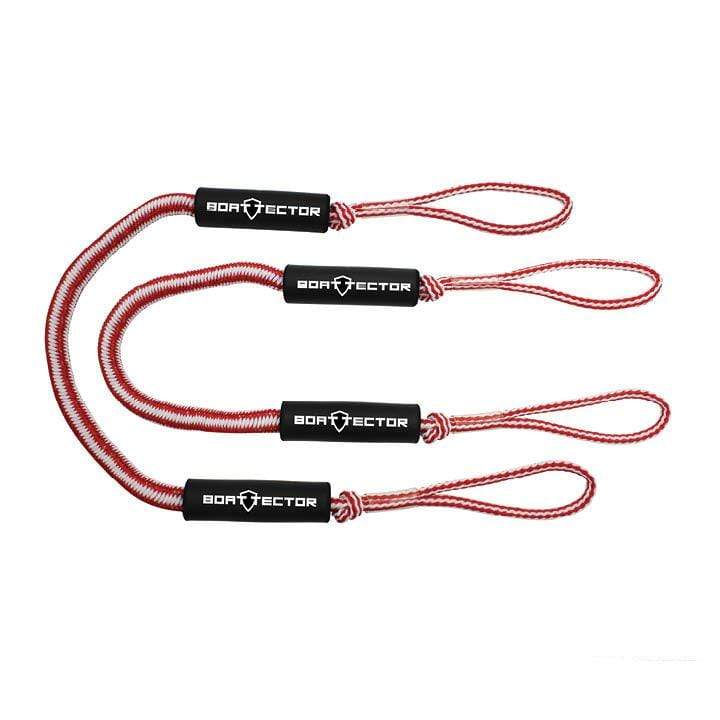 Extreme Max BoatTector Bungee Dock Line 2-pk 5' Red/White #3006.2747
