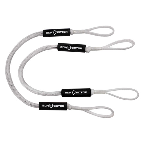 Extreme Max BoatTector Bungee Dock Line 2-pk 5' White #3006.2708