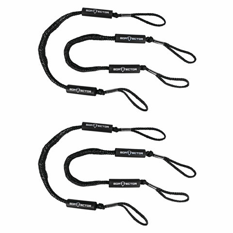 Extreme Max Qualifies for Free Shipping Extreme Max BoatTector Bungee Dock Line 4-pk 4' Black #3006.3219