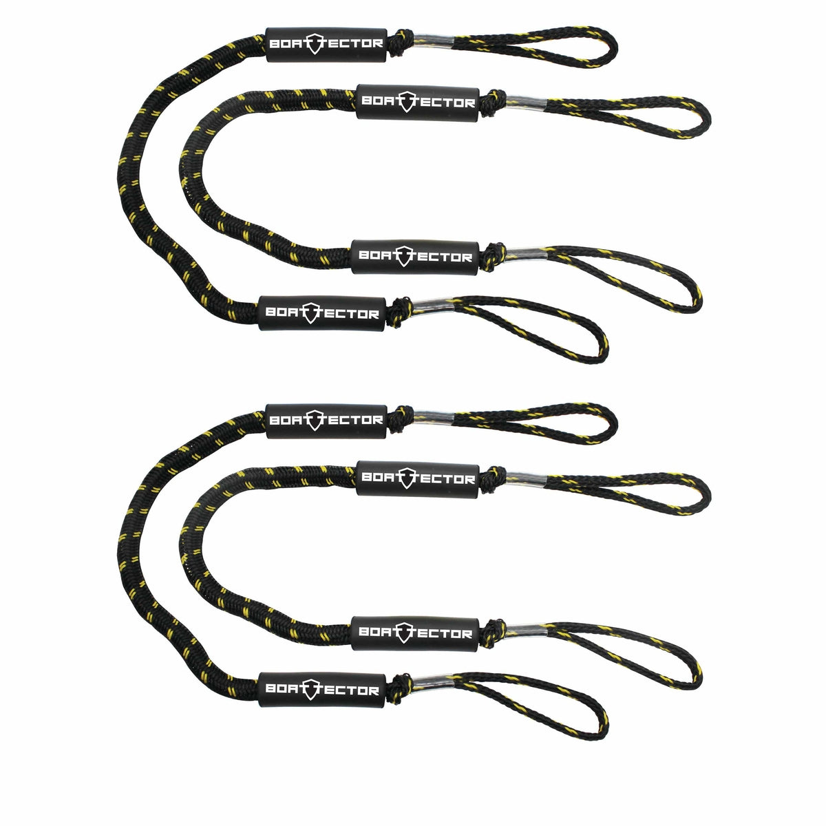 Extreme Max Qualifies for Free Shipping Extreme Max BoatTector Bungee Dock Line 4-pk 4' Black/Gold #3006.3236