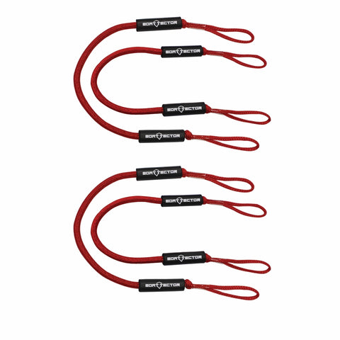 Extreme Max Qualifies for Free Shipping Extreme Max BoatTector Bungee Dock Line 4-pk 4' Red #3006.3228
