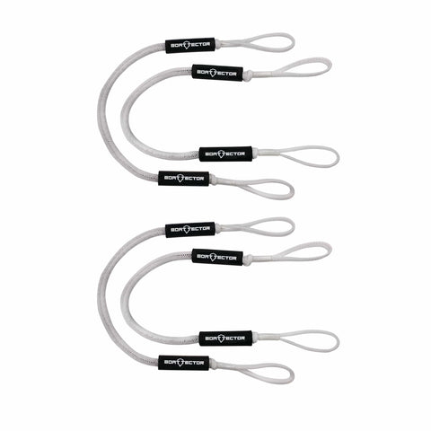 Extreme Max Qualifies for Free Shipping Extreme Max BoatTector Bungee Dock Line 4-pk 4' White #3006.3222