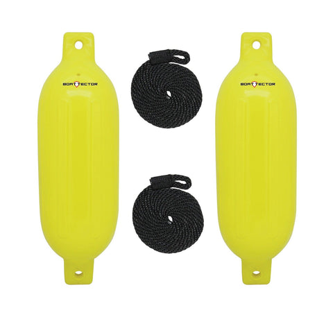 Extreme Max Qualifies for Free Shipping Extreme Max BoatTector Fender 2-pk 4.5" x 16" Neon Yellow #3006.7584