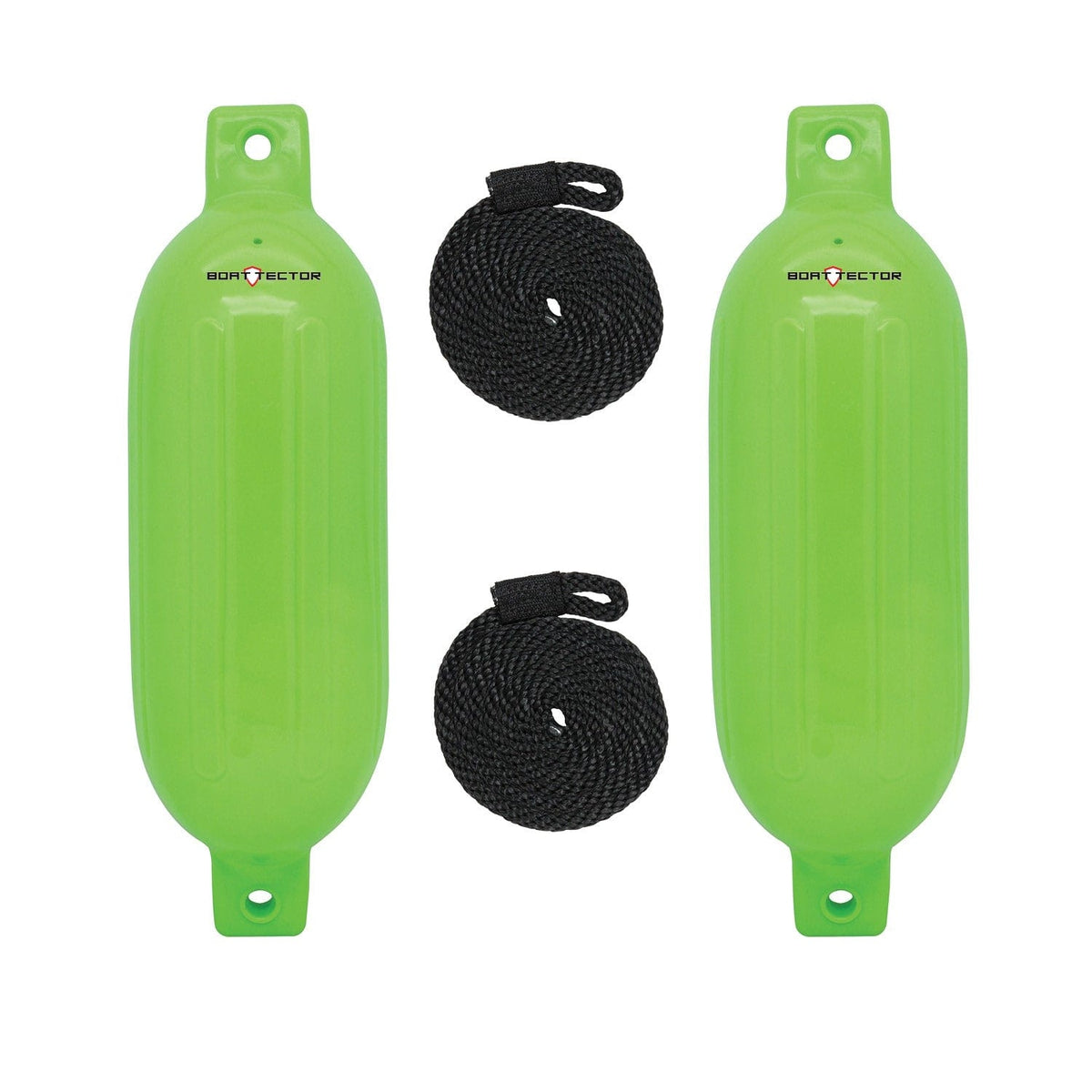 Extreme Max Qualifies for Free Shipping Extreme Max BoatTector Fender 2-pk 6.5" x 22" Neon Green #3006.7602