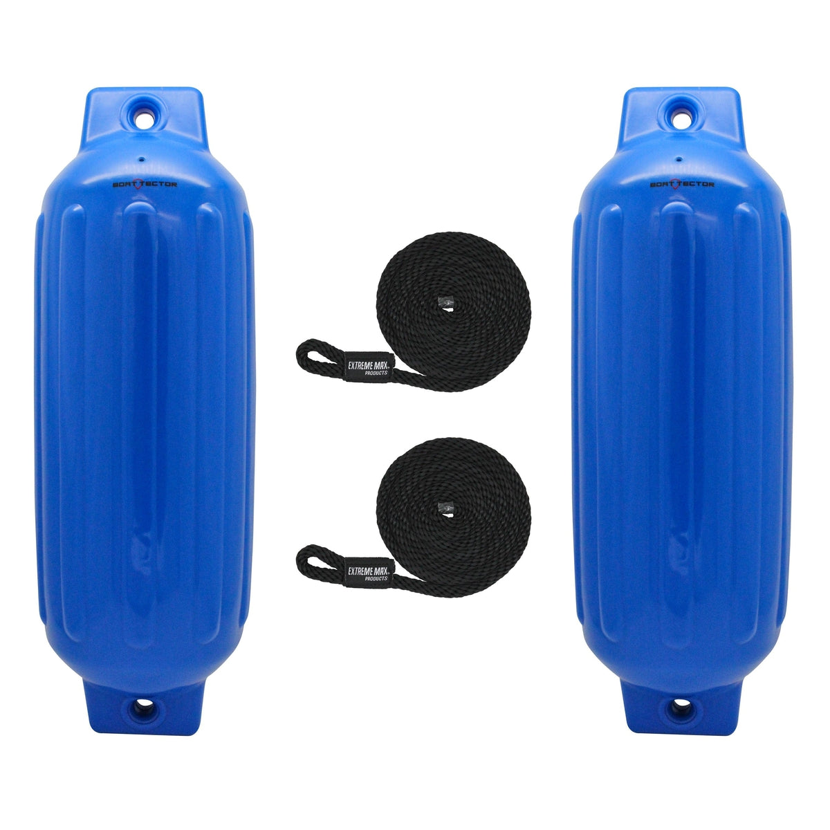 Extreme Max Qualifies for Free Shipping Extreme Max BoatTector Fender 2-pk 8.5" x 27" Blue #3006.7559