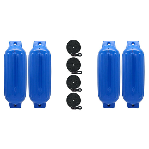Extreme Max Not Qualified for Free Shipping Extreme Max BoatTector Fender 4-pk 10" x 30" Blue #3006.8535.4