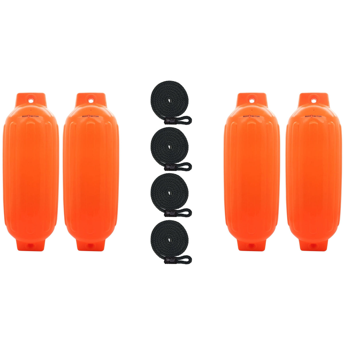 Extreme Max Not Qualified for Free Shipping Extreme Max BoatTector Fender 4-pk 10" x 30" Neon Orange #3006.8555.4