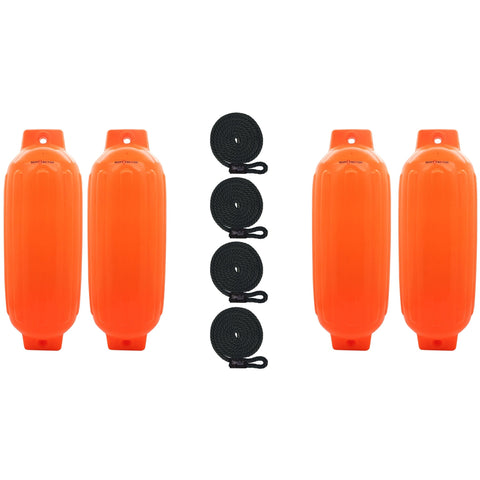 Extreme Max Not Qualified for Free Shipping Extreme Max BoatTector Fender 4-pk 10" x 30" Neon Orange #3006.8555.4