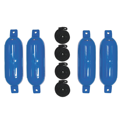 Extreme Max Qualifies for Free Shipping Extreme Max BoatTector Fender 4-pk 4.5" x 16" Blue #3006.7524