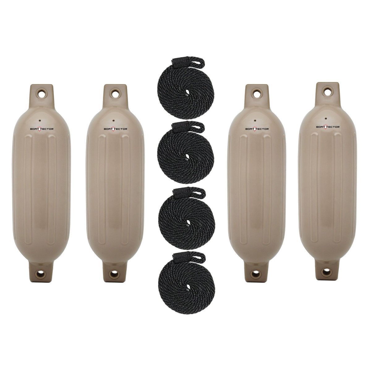 Extreme Max Qualifies for Free Shipping Extreme Max BoatTector Fender 4-pk 4.5" x 16" Sand #3006.7529
