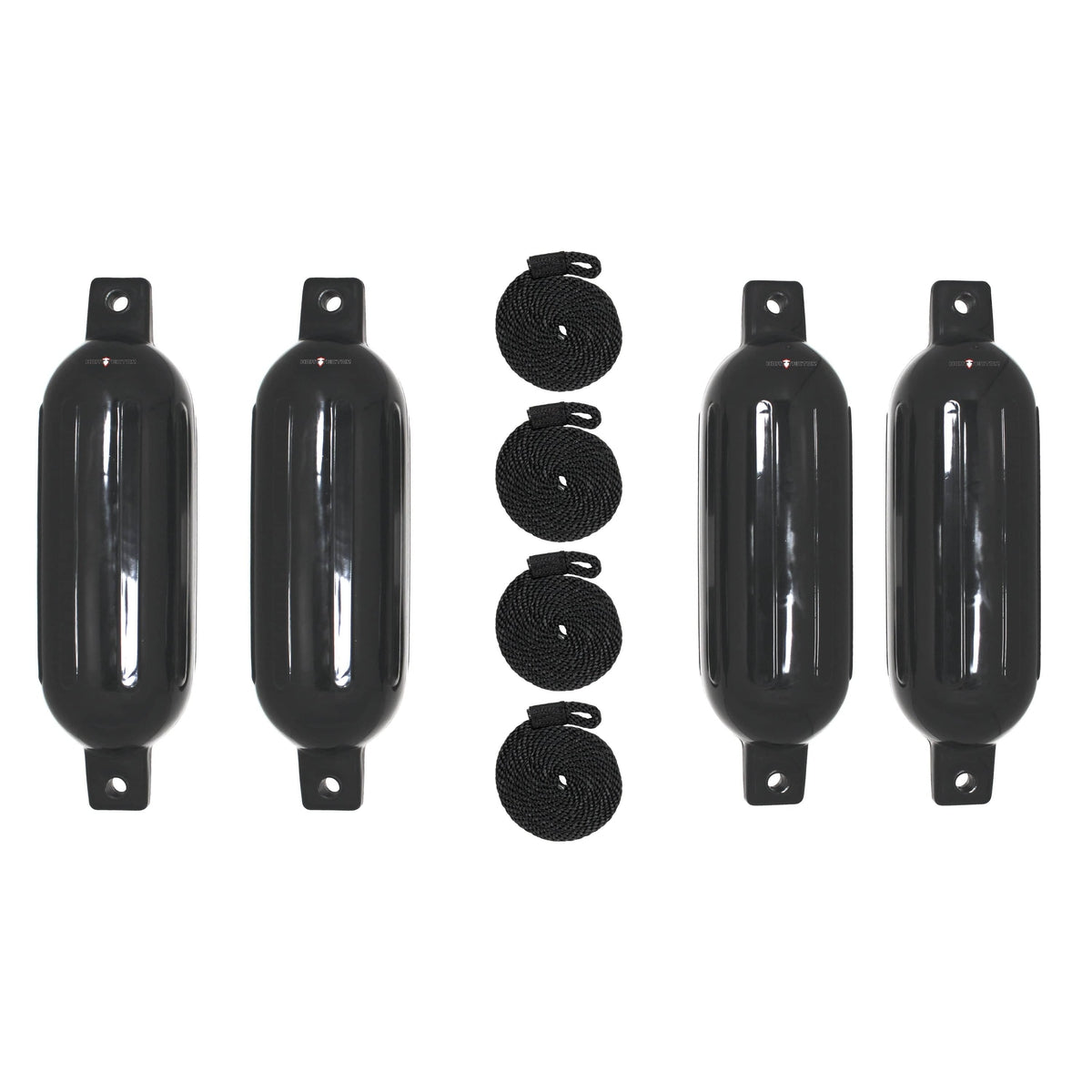 Extreme Max Not Qualified for Free Shipping Extreme Max BoatTector Fender 4-pk 6.5" x 22" Black Hot Buy #30067384LE