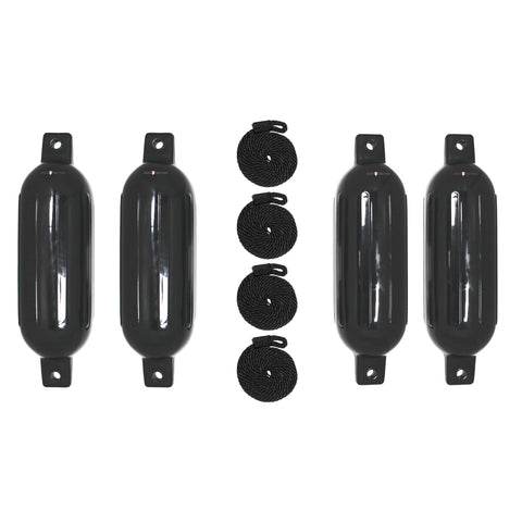 Extreme Max Not Qualified for Free Shipping Extreme Max BoatTector Fender 4-pk 6.5" x 22" Black Hot Buy #30067384LE