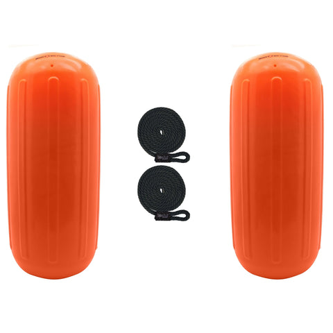 Extreme Max Not Qualified for Free Shipping Extreme Max BoatTector HTM Fender 2-pk 10" x 27" Neon Orange #3006.8518.2