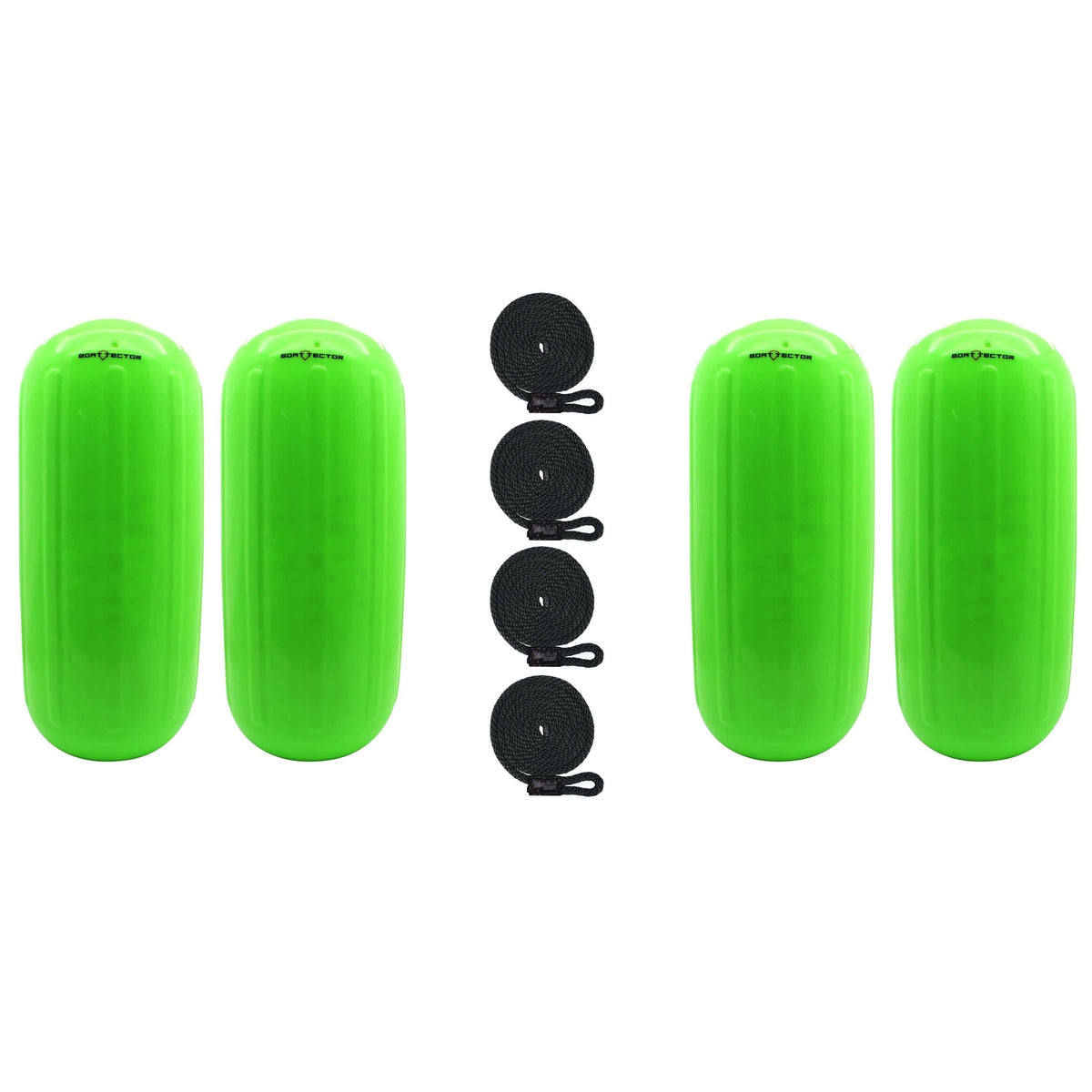 Extreme Max Qualifies for Free Shipping Extreme Max BoatTector HTM Fender 4-pk 6.5" x 15" Neon Green #3006.7721.4