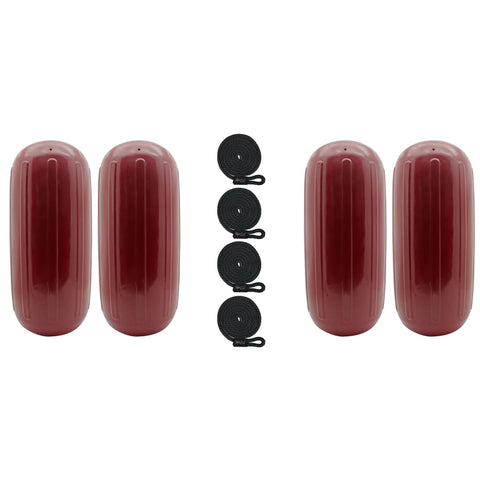 Extreme Max Not Qualified for Free Shipping Extreme Max BoatTector HTM Fender 4-pk 8.5" x 20" Cranberry #3006.7739.4