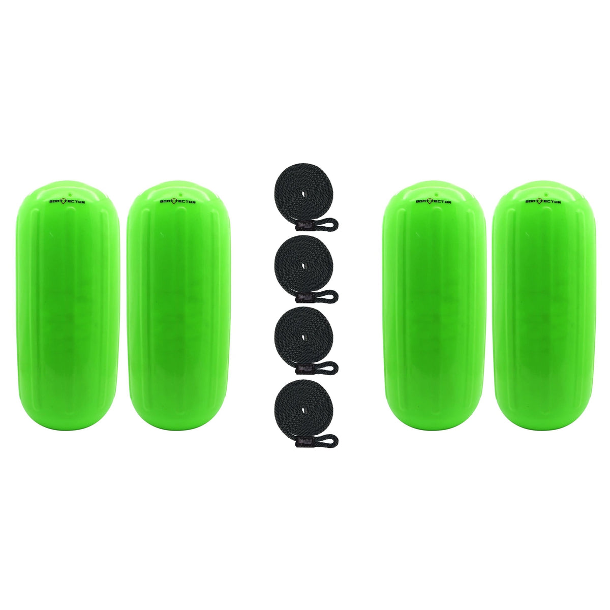 Extreme Max Not Qualified for Free Shipping Extreme Max BoatTector HTM Fender 4-pk 8.5" x 20" Neon Green #3006.7736.4