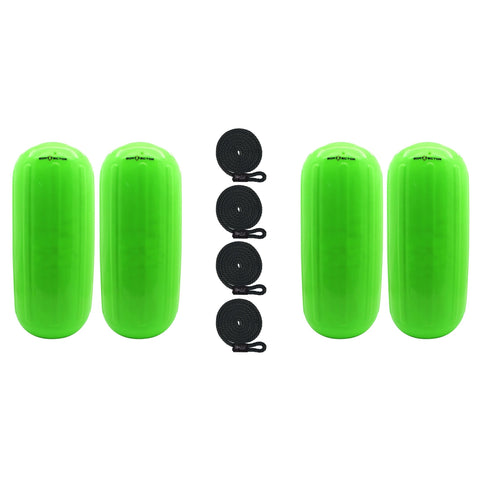 Extreme Max Not Qualified for Free Shipping Extreme Max BoatTector HTM Fender 4-pk 8.5" x 20" Neon Green #3006.7736.4