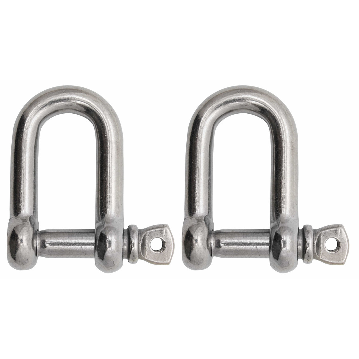 Extreme Max BoatTector SS D Shackle 1/4" 2-pk #3006.8237.2