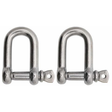 Extreme Max BoatTector SS D Shackle 3/8" 2-pk #3006.8243.2