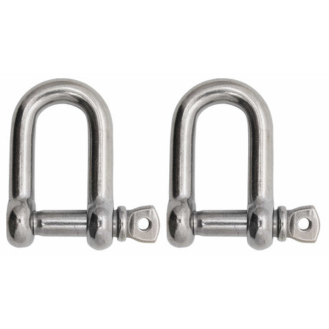 Extreme Max BoatTector SS D Shackle 5/16" 2-pk #3006.8239.2