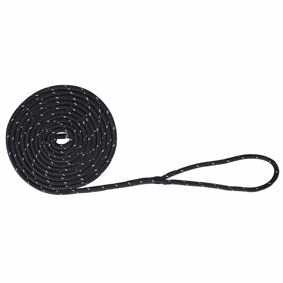 Extreme Max DB Nylon Dock Line 1/2" 15' Black/Tracer #3006.2475