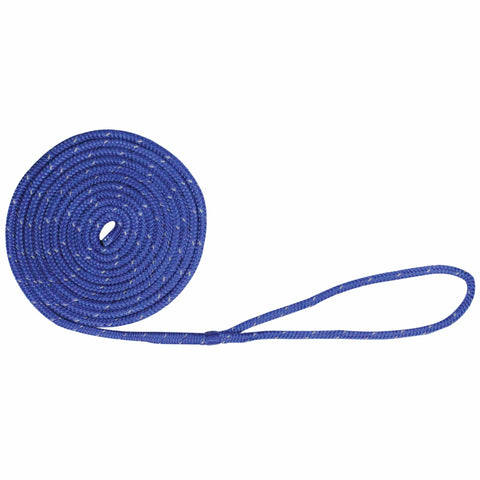 Extreme Max DB Nylon Dock Line 1/2" 15' Blue/Tracer #3006.2478