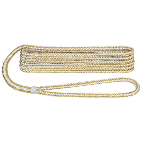 Extreme Max DB Nylon Dock Line 1/2" 15' White/Gold #3006.2099