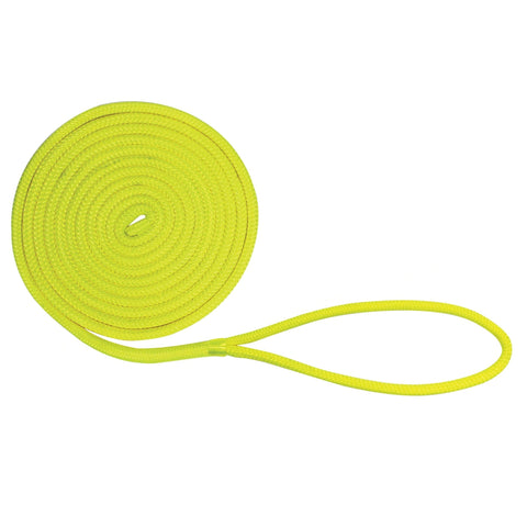 Extreme Max DB Nylon Dock Line 1/2" 20' Neon Yellow #3006.2459