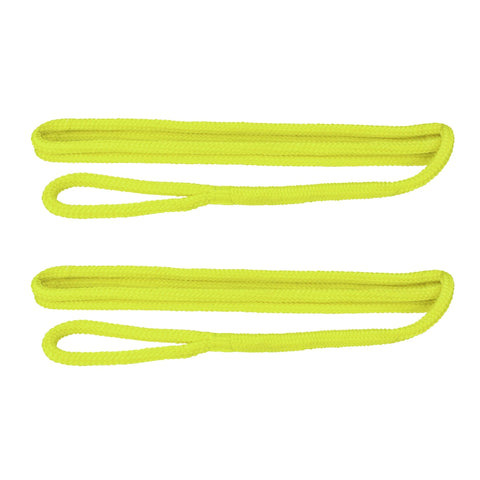Extreme Max DB Nylon Fender Line 2-pk 3/8" 6' Neon Yellow #3006.2599