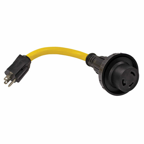 Extreme Max Qualifies for Free Shipping Extreme Max RV Adapter 15a Male/30a Twist Lock 12" 10/3 AWG #5200.3016